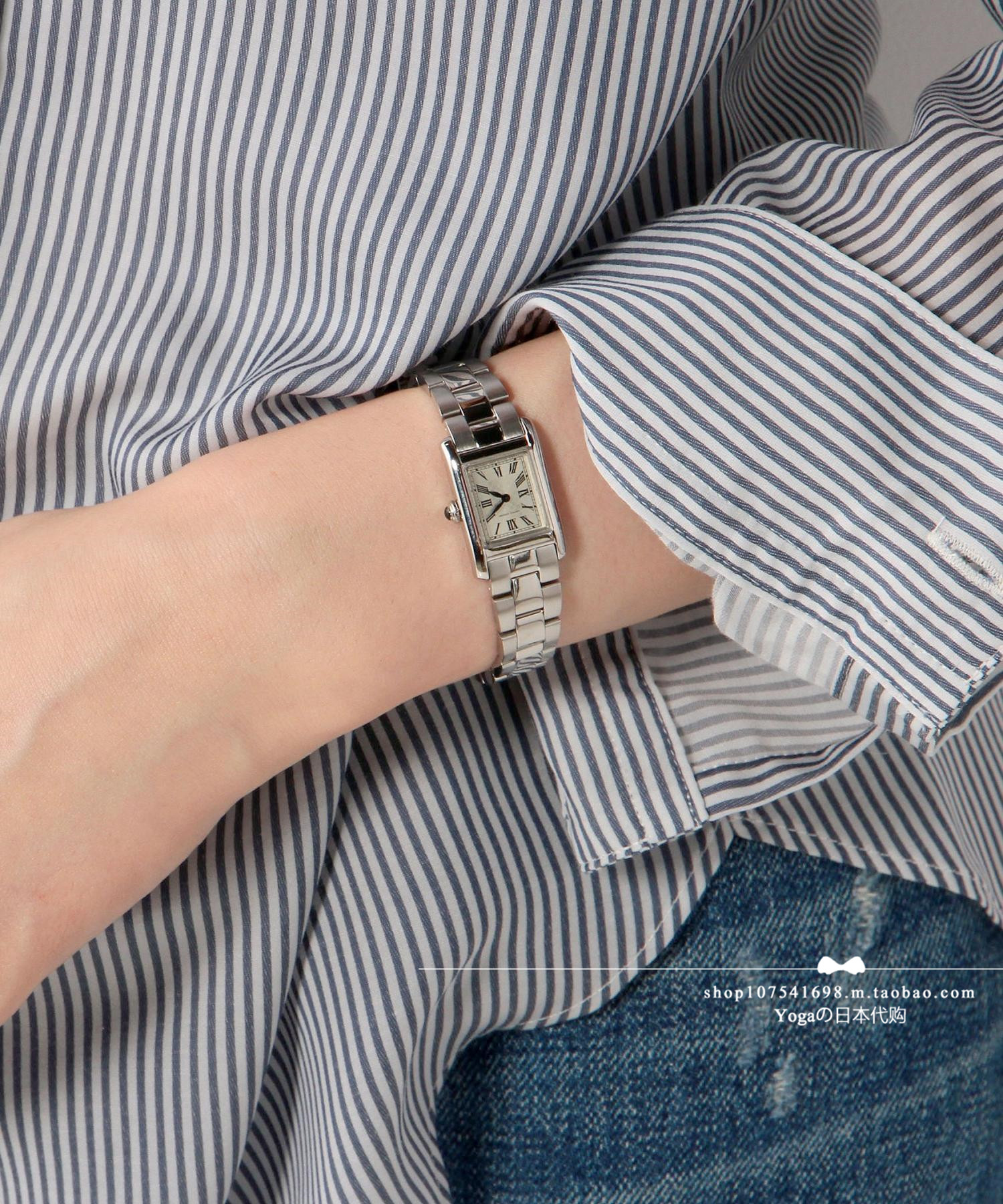 日本代购直送 UNITED ARROWS 金属表带 日剧气质 方盘女表 手表