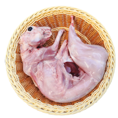 中华黑兔 新鲜兔肉现杀整只 净重3斤食用生兔子肉真空冷冻顺丰