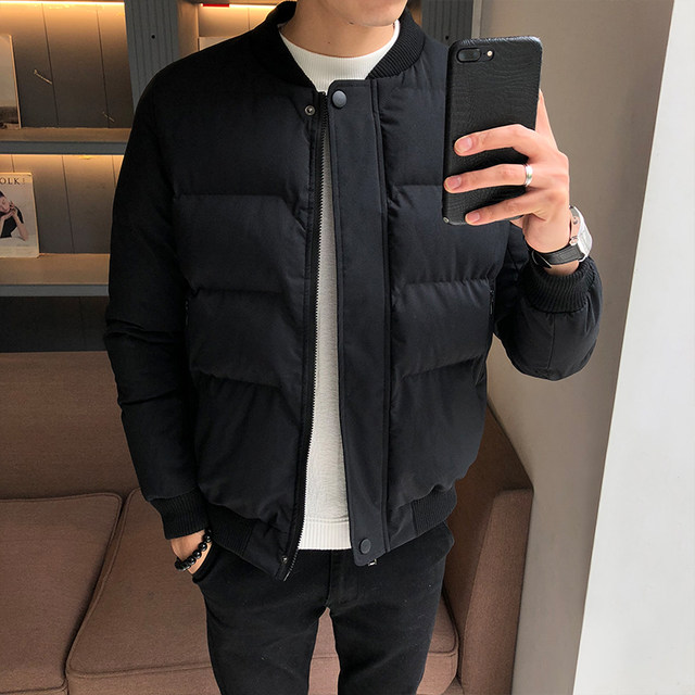 Cotton-padded jacket men's 2020 winter new handsome short padded jacket Korean version of the slim trend men's down padded jacket Cotton-padded jacket men's 2020 winter new handsome short padded jacket Korean version of the slim trend men's down padded jacket
