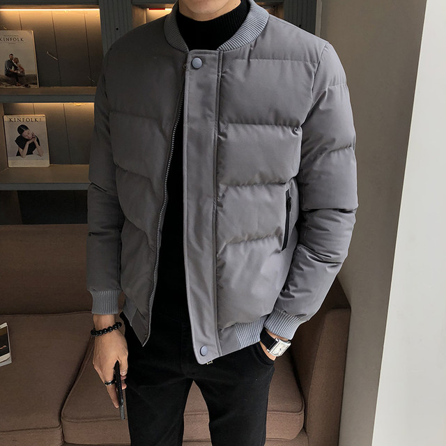Cotton-padded jacket men's 2020 winter new handsome short padded jacket Korean version of the slim trend men's down padded jacket Cotton-padded jacket men's 2020 winter new handsome short padded jacket Korean version of the slim trend men's down padded jacket