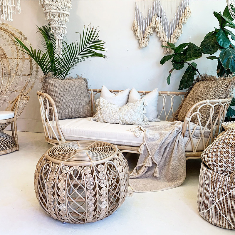 沙发ins现代藤编组合北欧印尼真藤椅民阳台藤