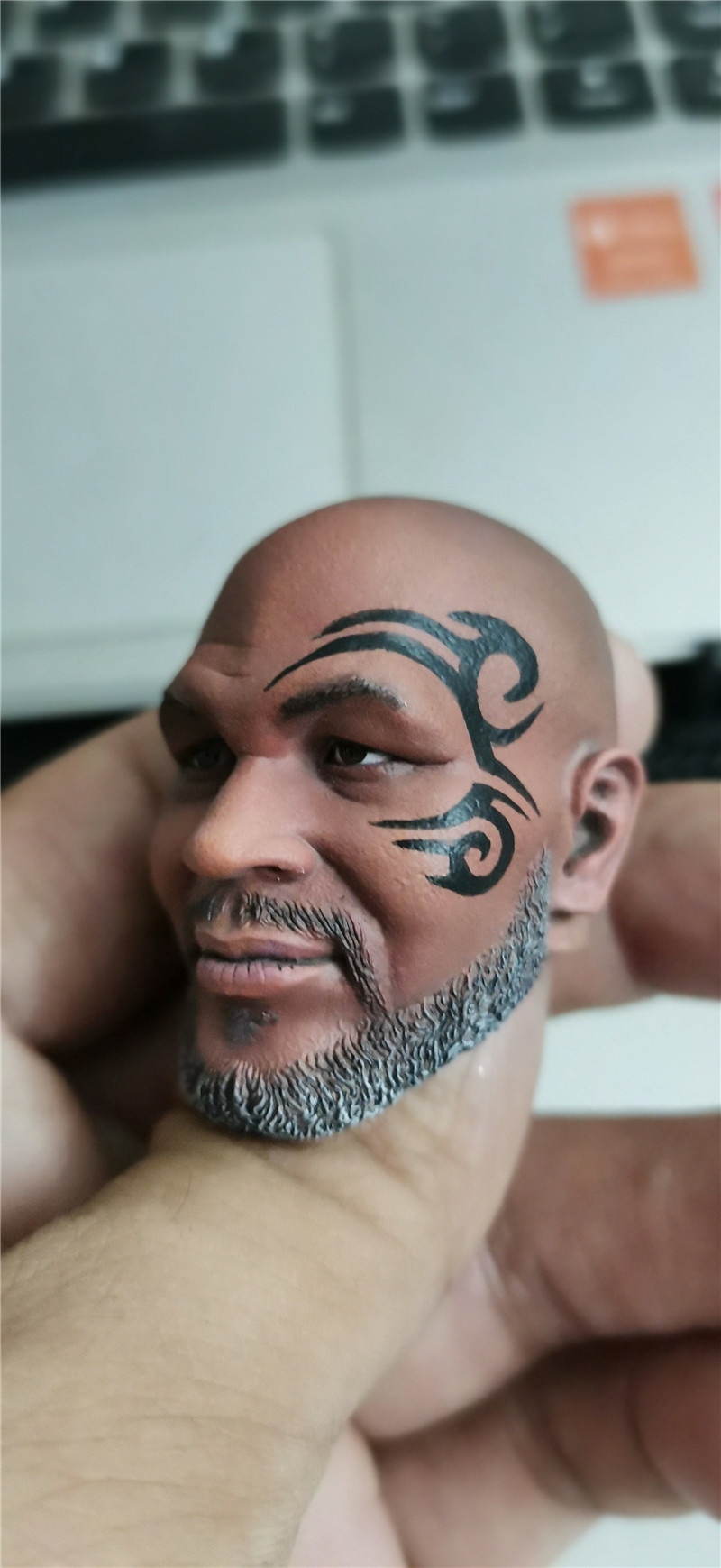 兵人人头王者归来猛汉拳王泰森头雕胡子纹身图案兵人专区