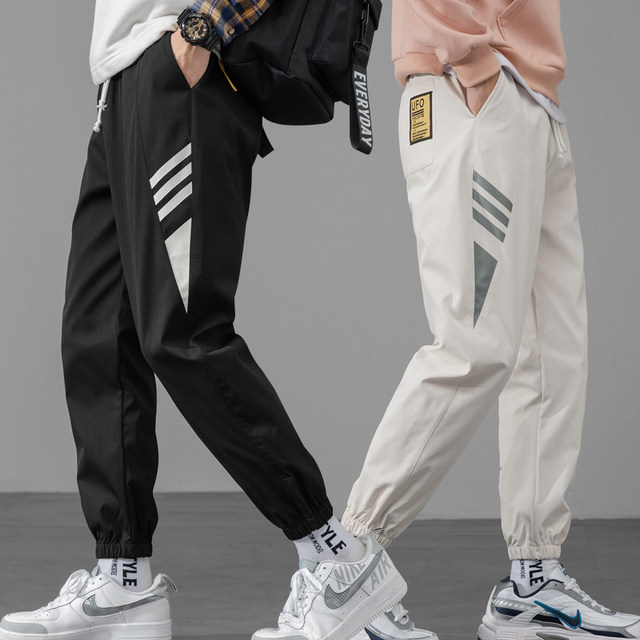 Casual pants men's cotton autumn loose sports pants men's Korean version of the trend handsome gas bucks Harlan sweater pants Casual pants men's cotton autumn loose sports pants men's Korean version of the trend handsome gas bucks Harlan sweater pants