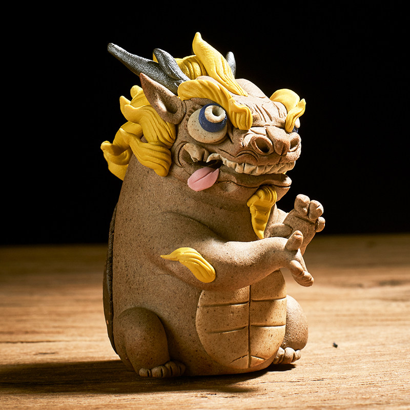 看匠可爱爱萌版茶宠可茶道摆件龙龟精品茶桌茶宠摆件