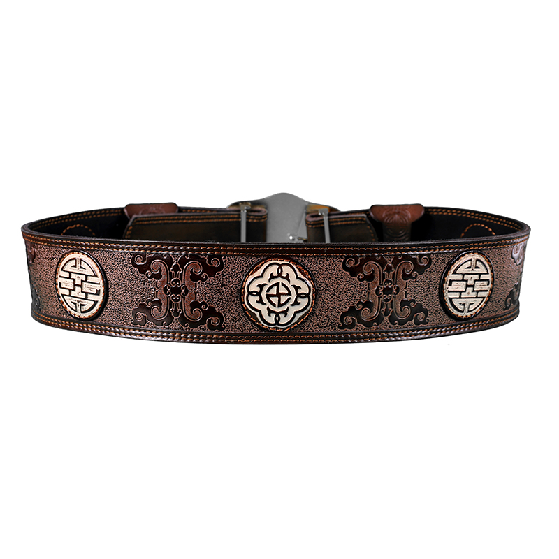 蒙古腰带元素传统皮带裤腰带牛皮复古加宽加长腰带