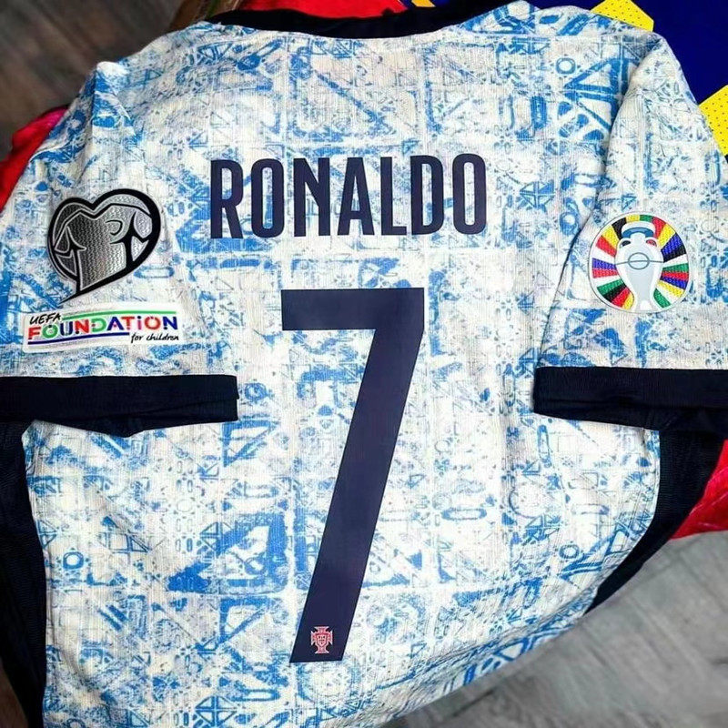 新款欧洲杯正品葡萄牙主场球迷版球衣7号c罗菲利克斯8号b费迪亚斯