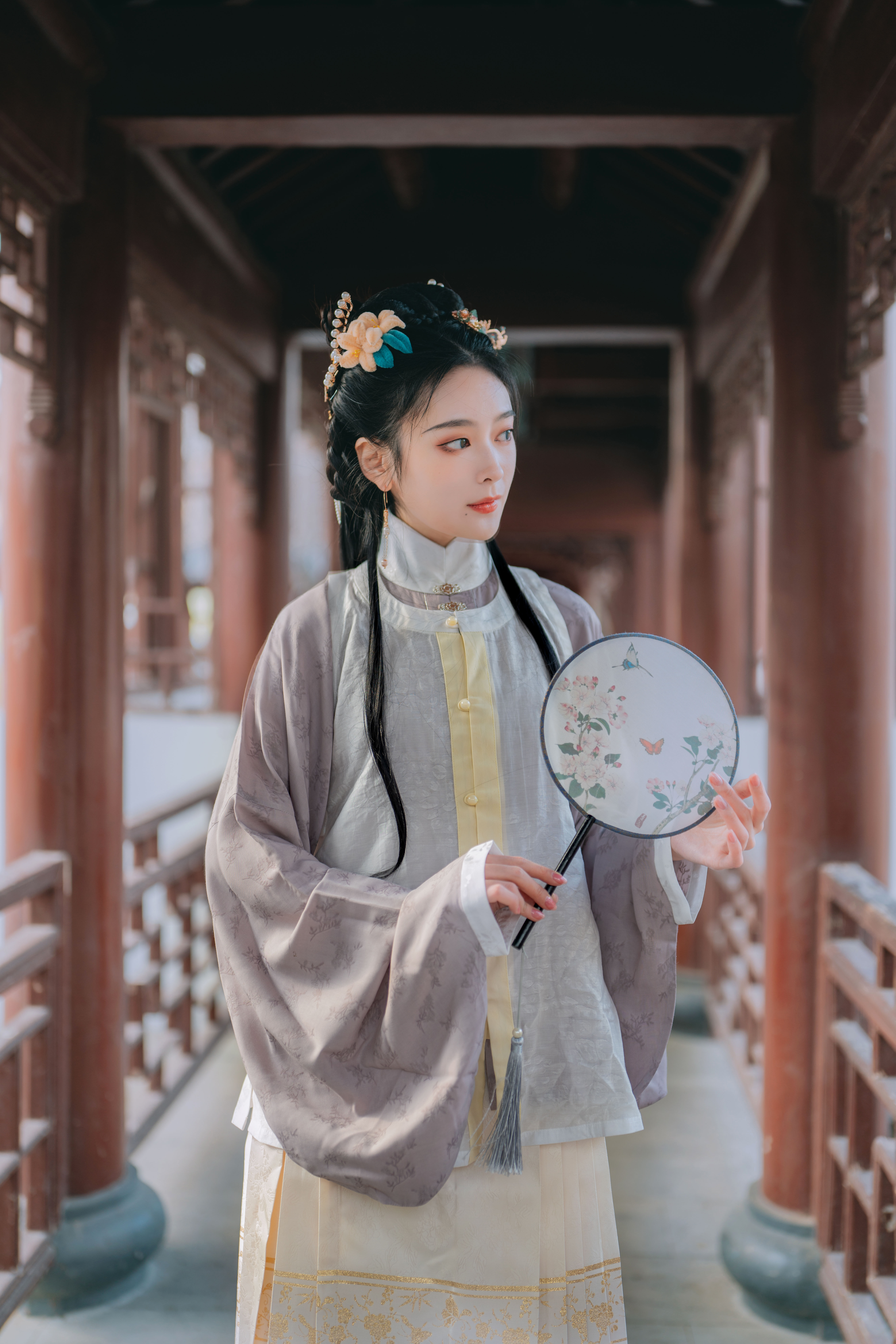 帝尧汉服2020春夏新品白色圆领短比女装日常汉服