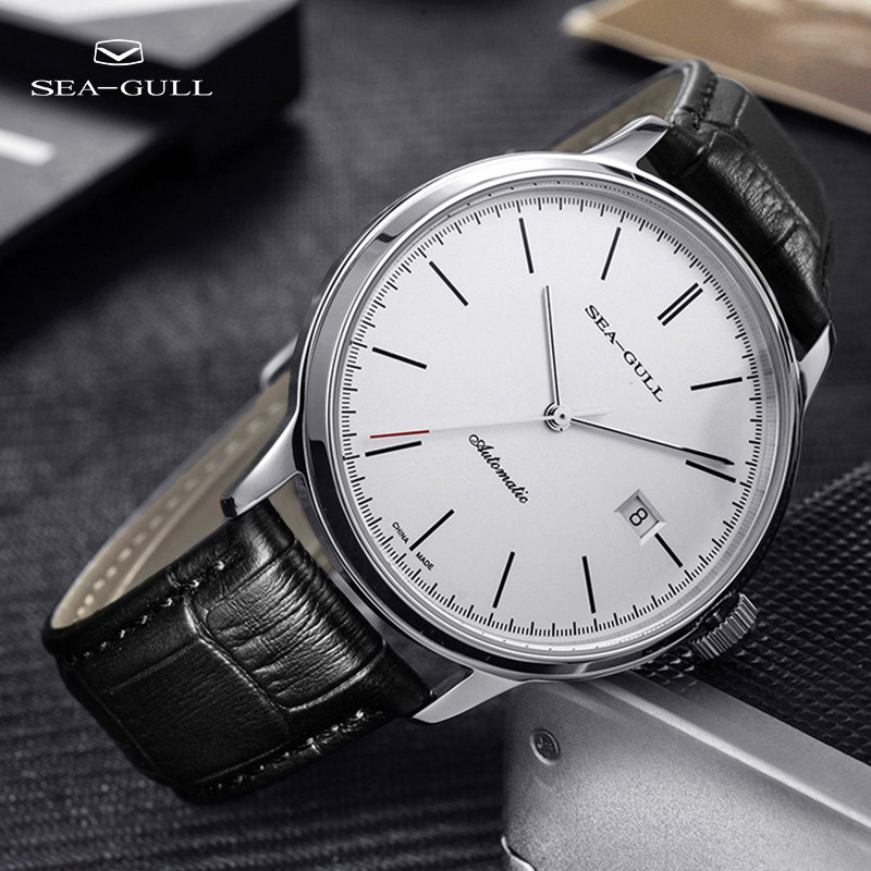 seagull海鸥手表自动自动机机械表情侣时尚休闲皮带防水国产腕表