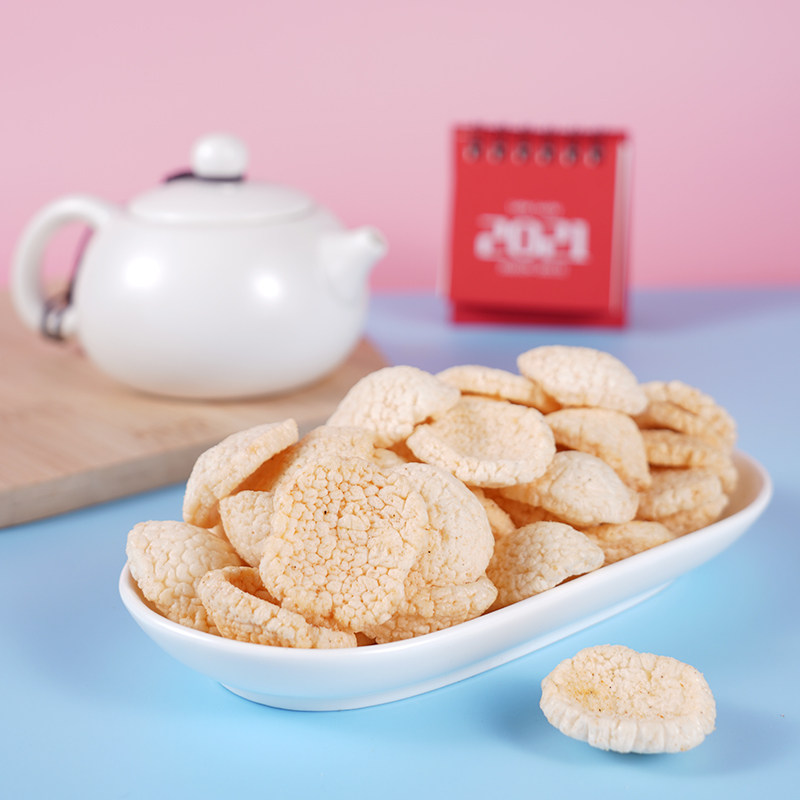 年糕传统香酥零食即食桶装网红干椒盐味包邮年糕