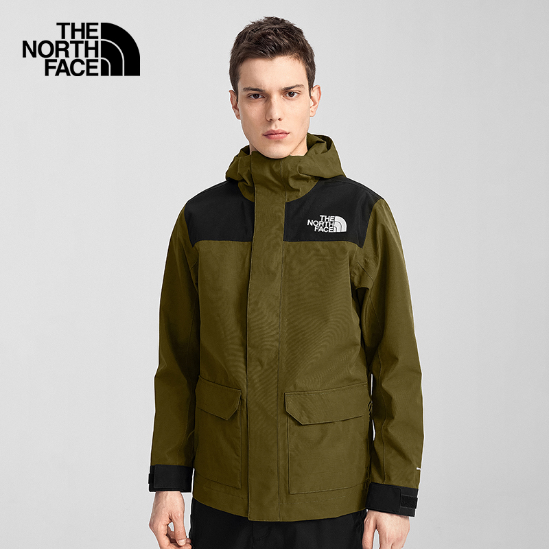 thenorthface北面男外套2021春季新款蓝色防水透气防风冲锋衣