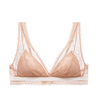 爱慕官方正品新款内衣女无钢托薄三角杯模杯性感蕾丝文胸an170042