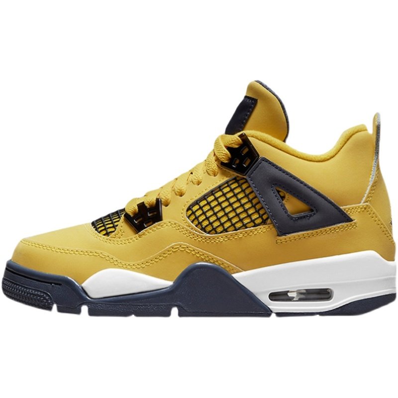 lkj体育airjordan4aj4电母黑黄麂皮男女篮球鞋ct8527700