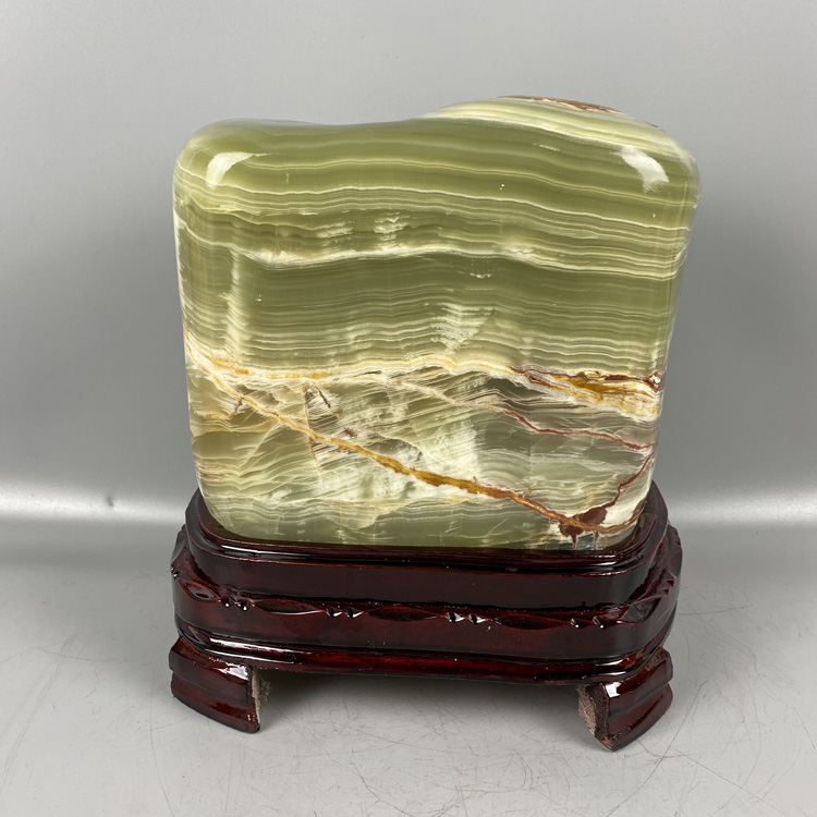 精品观赏布景家居玉石七彩玉七彩石头情侣伊朗玉雕