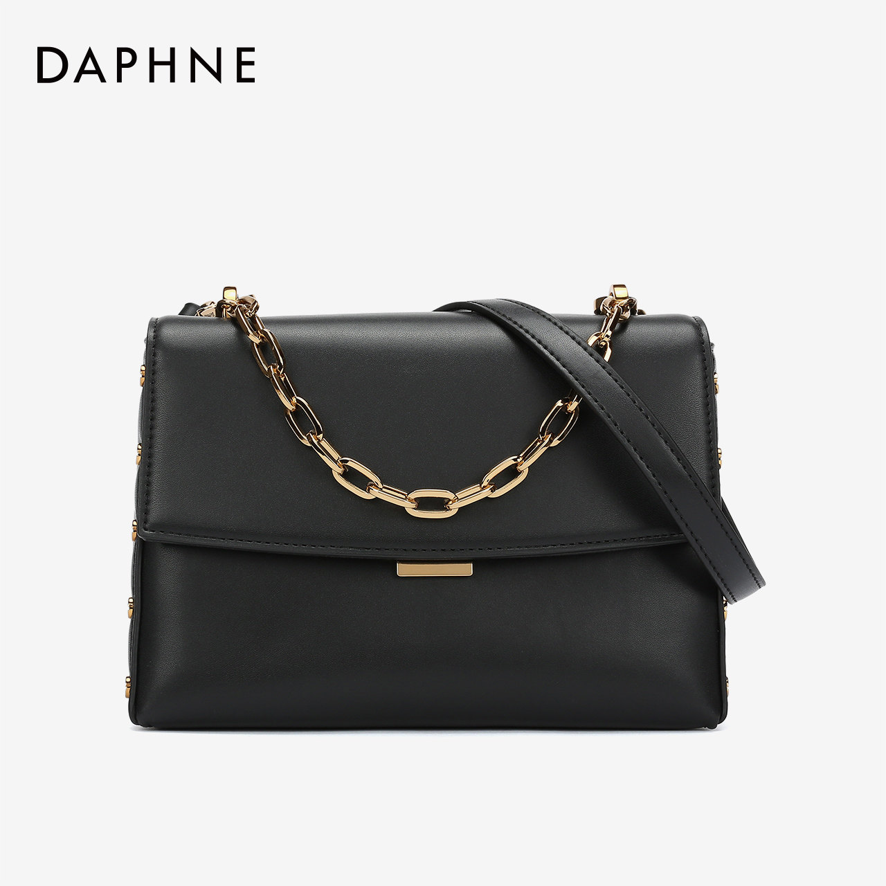 达芙妮女包2020新款链条方盒铆钉手提小方百搭女士包袋