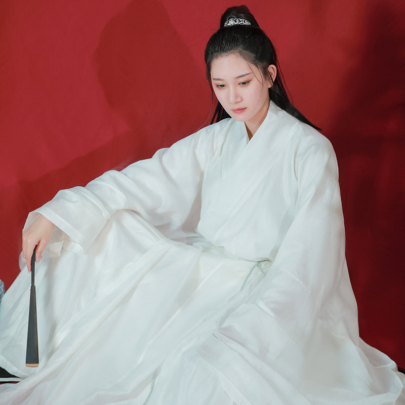 千梦梦缘汉服凌云明制大袖道袍白色男女女款汉服