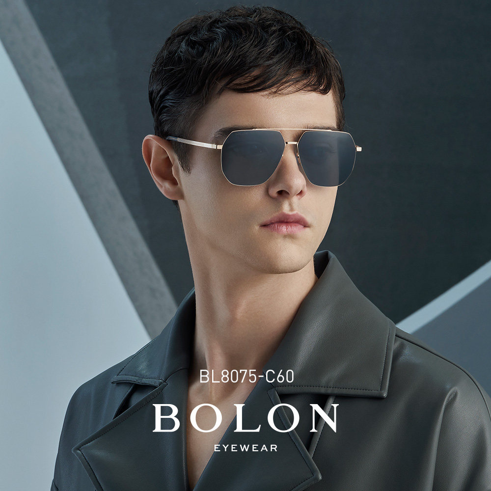bolon暴龙2020新款太阳镜飞行员框墨镜金属潮不规则眼镜男bl8075￥568