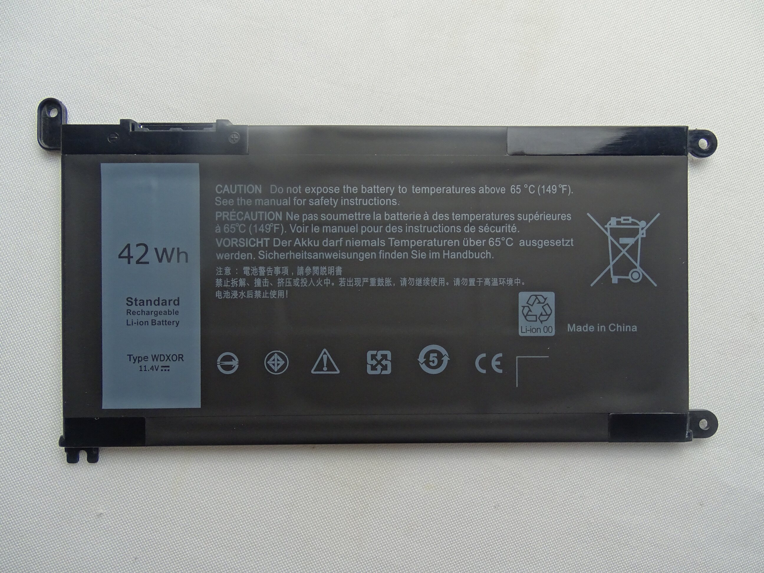 戴尔dell15-55657000556774607560wdxor笔记本电脑电池笔记本电池