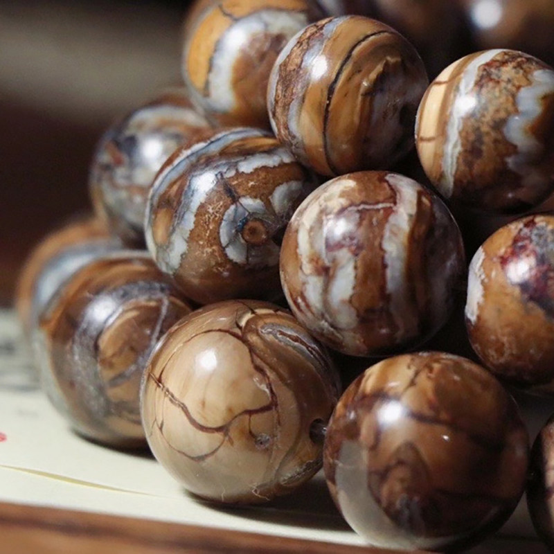 精品猛犸猛犸象象牙臼齿手串天然保真男女文玩小众木作