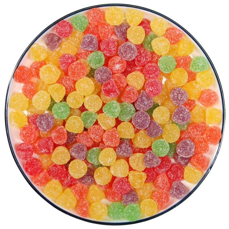 橘子糖果果味软糖多彩彩色小馒头带砂糖冰粉糖果