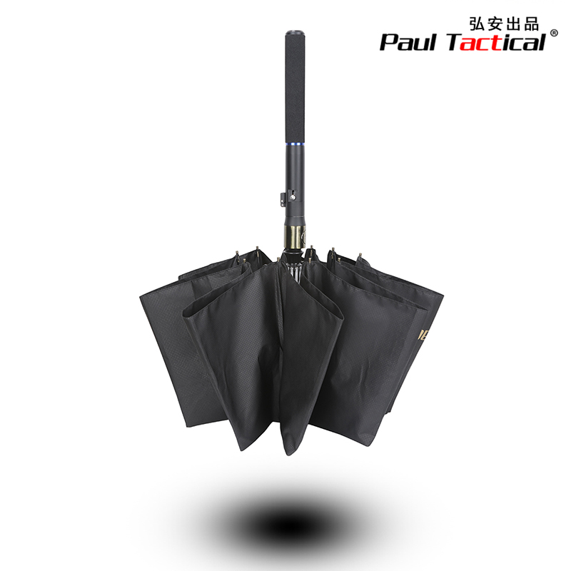 弘安保罗折叠伞机械伸缩伞棍防身遮雨自动两用户外车载破窗直伞棍