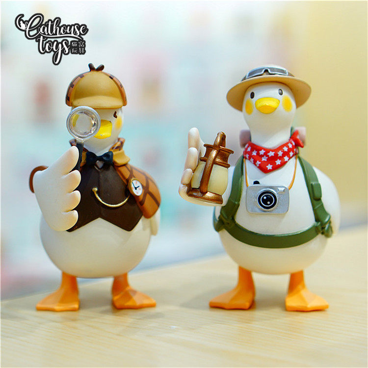 现货大可鸭盲盒歪瓜出品可爱小鸭子手办二次元鸭鸭加油鸭抖音网红