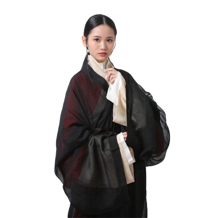 汉服阑珊马王堆直裾曲复原原款传统春夏天丝新款汉服