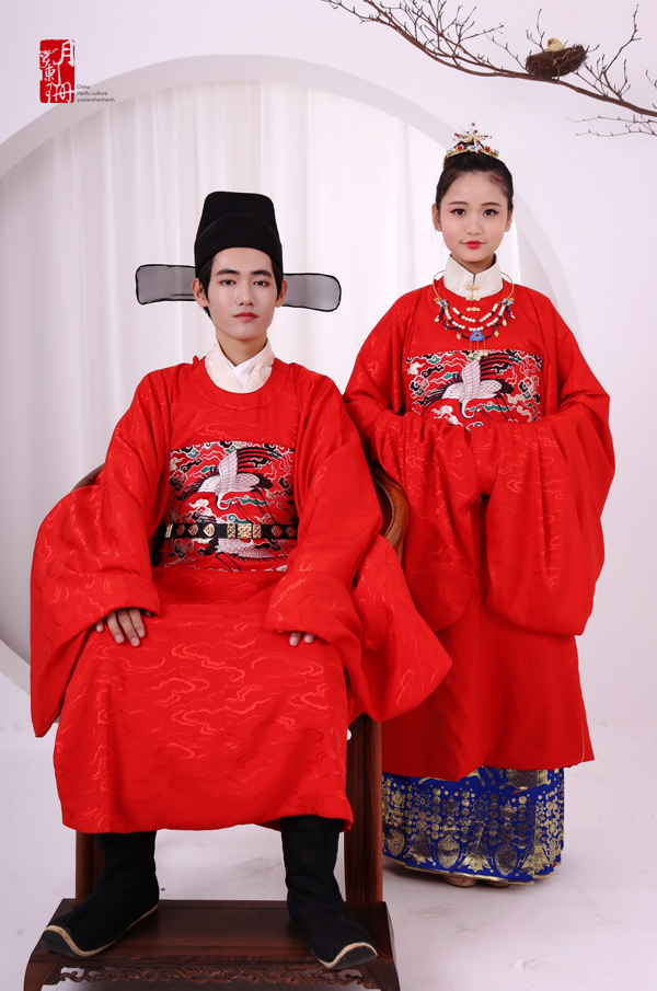 婚服原款中式明代圆领官袍补服复原明制汉服汉服