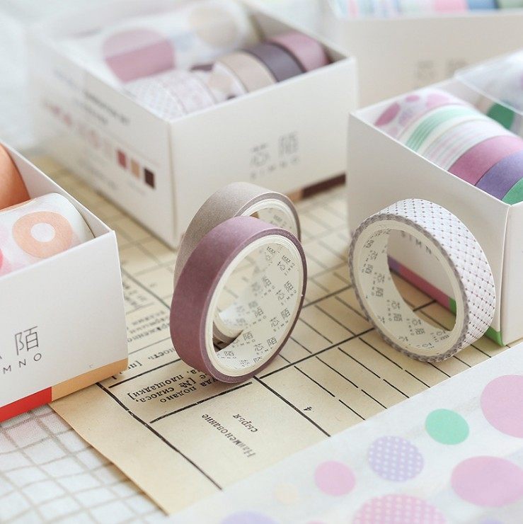胶带整卷芯陌原创创和基础组合套装手帐相册胶带