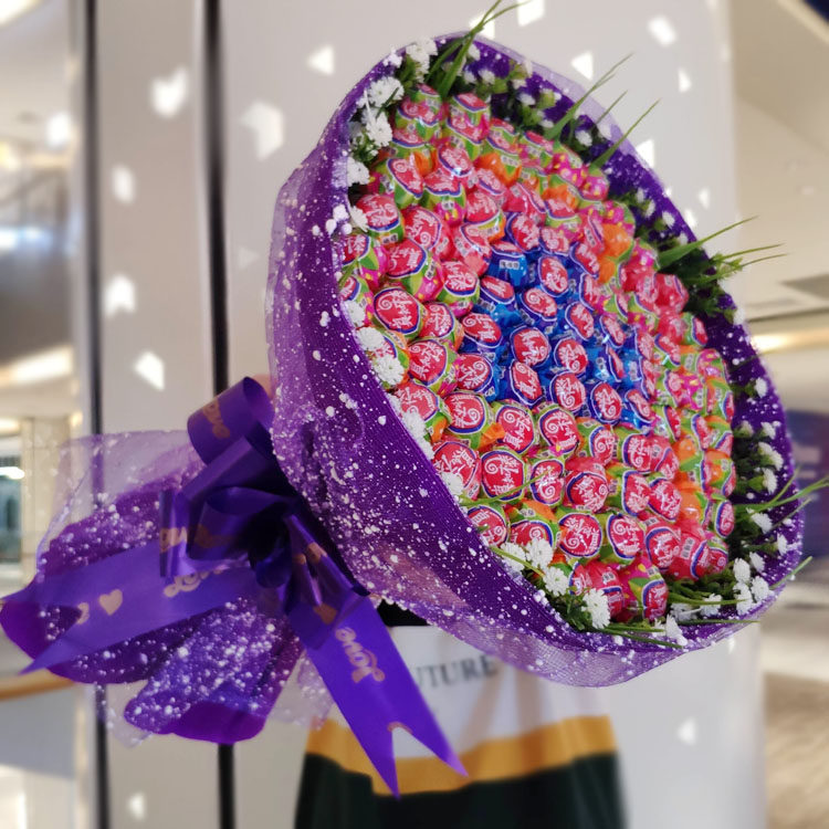 花束99颗真知棒棒棒棒糖女友生日创意礼物网红糖果