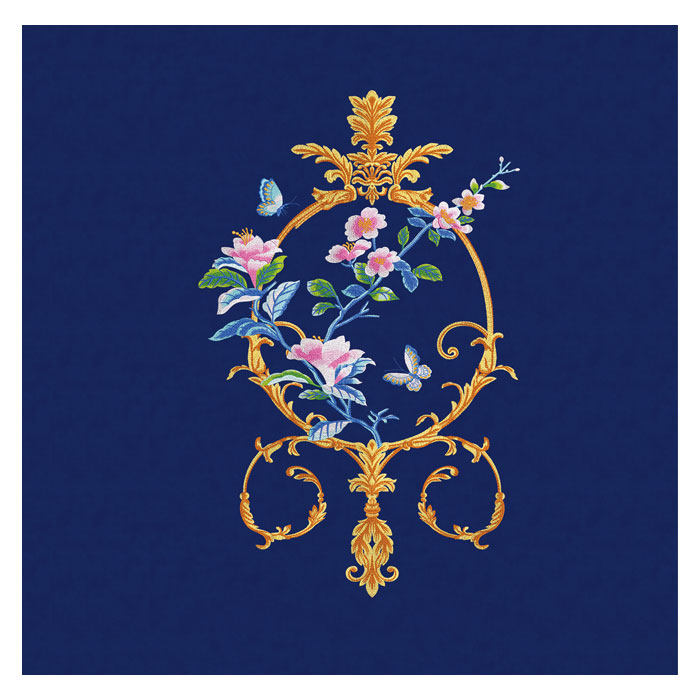 中式图案玄关刺绣壁布欧式欧式美美式现代简约走廊墙布