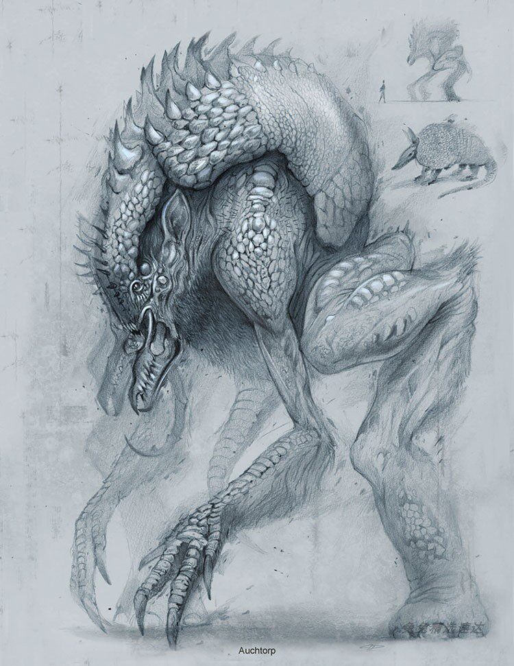欧美专业画师怪物概念设定草图游戏怪兽绘画设计素材