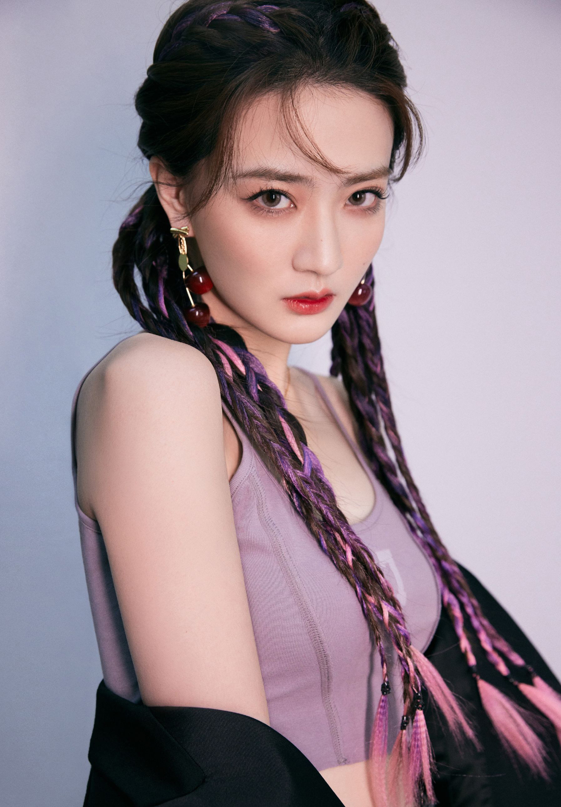 徐璐同发饰个性脏辫假发发辫彩带挑染辫子子女发饰