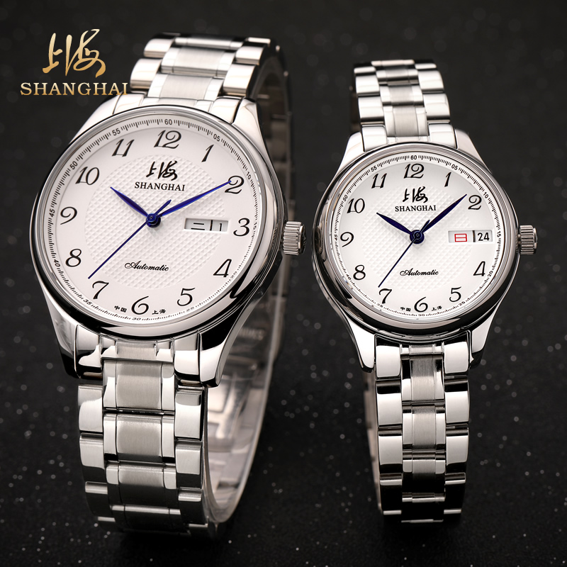 上海手表男机械表自动老国产牌962中老年爸简约官方男士女情侣表