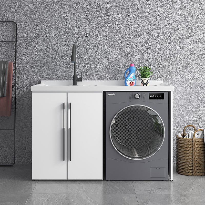 太空滚筒洗衣机一体阳台伴侣组合卫生间洗手台盆浴室柜组合