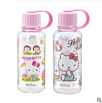 正品乐扣乐扣hello kitty水杯运动便携防漏水壶卡通儿童水瓶