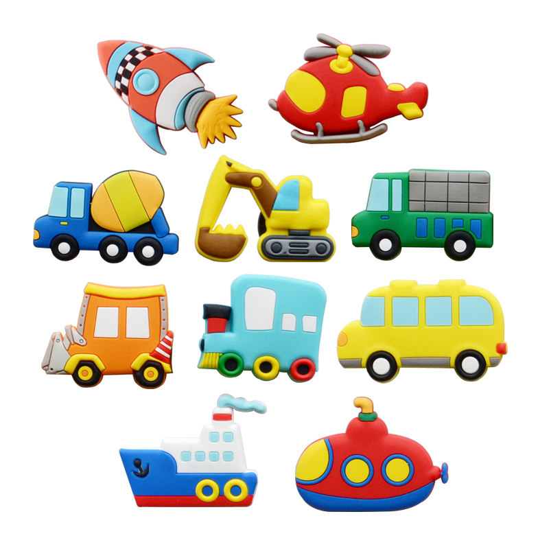 可爱创意冰箱贴磁卡通交通工具儿童教学黑板白板冰箱磁性贴