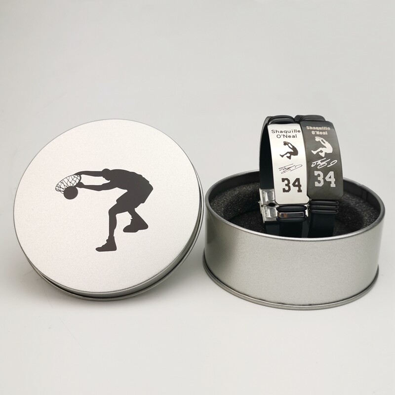 湖人队球星星沙奥尼尔34号大鲨鱼篮球手环限量周边篮球球迷用品