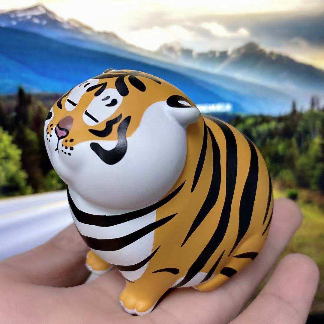 不二车载手办动物老虎造物空想公仔系列二马潮玩盲盒