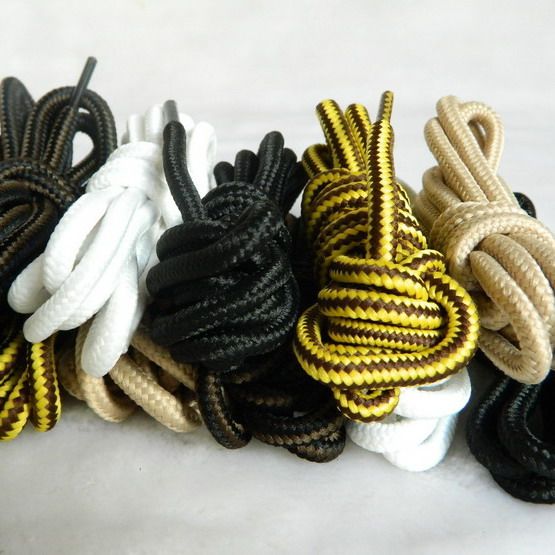 正品cat工装登山鞋户外鞋带尼龙粗圆黑棕黄棕鞋鞋带