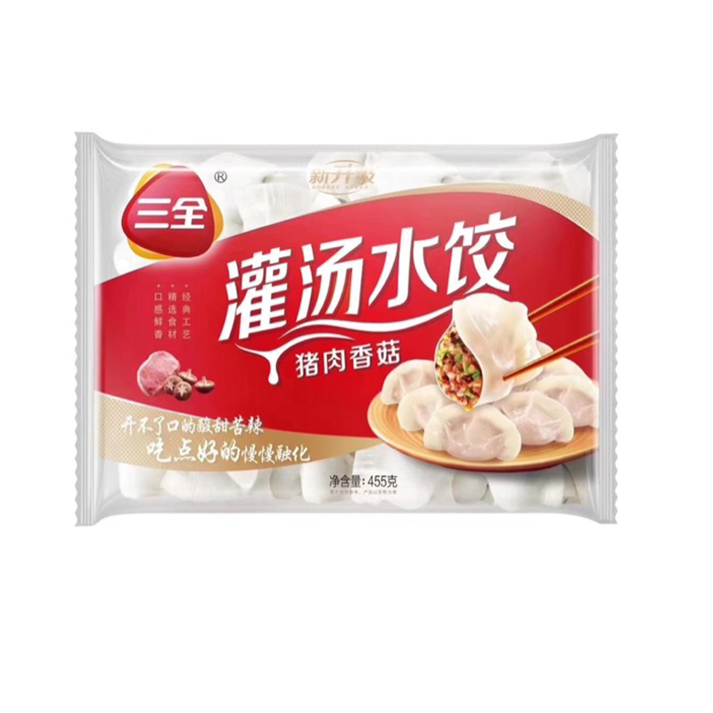 三全灌汤水饺猪肉白菜韭菜鸡蛋芹菜荠菜香菇水饺