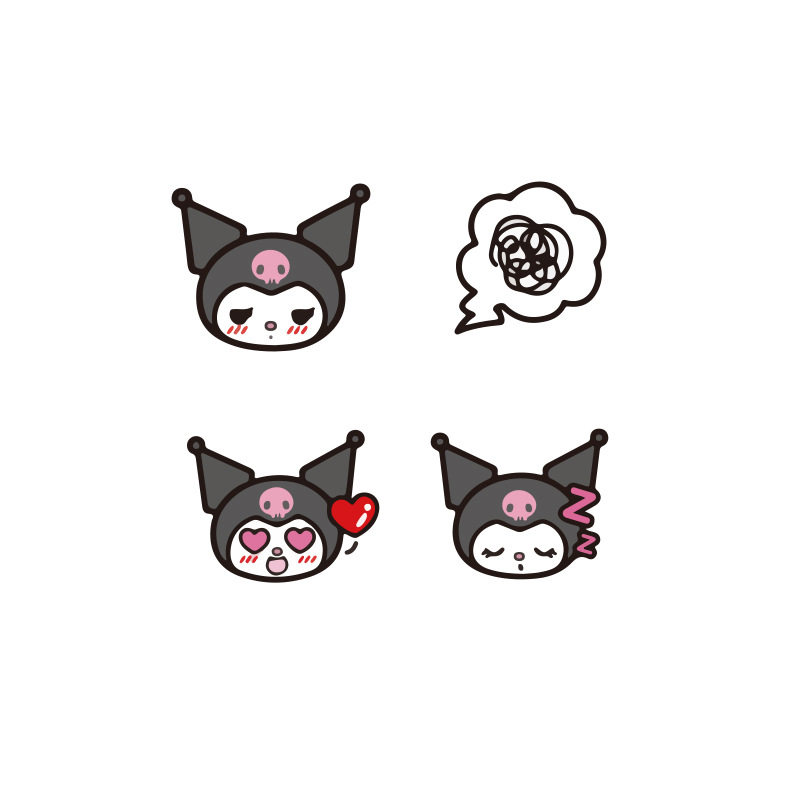 kuromi库洛米pvc贴纸可爱卡通手机机壳美乐平板电脑贴纸