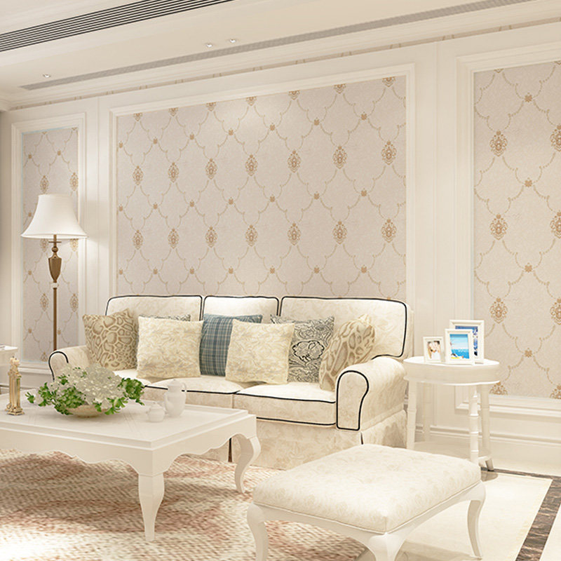 欧式无缝3d刺绣墙布 客厅卧室电视背景墙壁布 环保家装高档无纺布