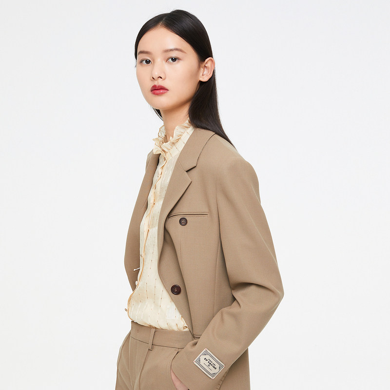 epyaying雅莹女装职场美利羊毛廓形西装商场西装