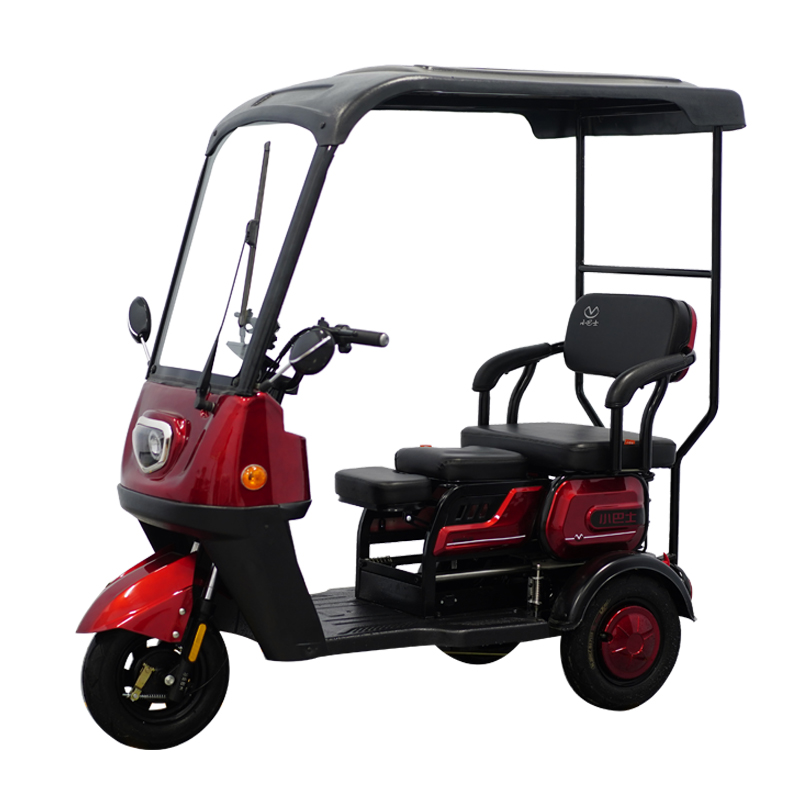 h40小巴士带棚电动三轮车老年接送孩子家用电瓶三轮电动车可上牌