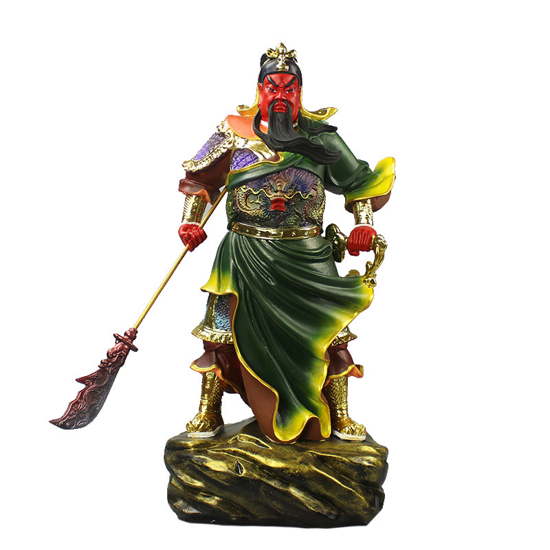 神像树脂关公二爷关云长摆件家用彩绘正气19寸摆件