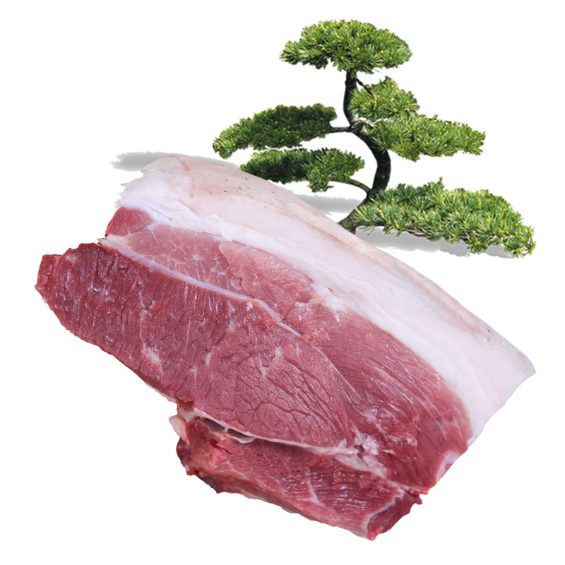 前腿1斤老隽头毛笨猪新鲜农家土猪生肉前槽肉前生猪肉