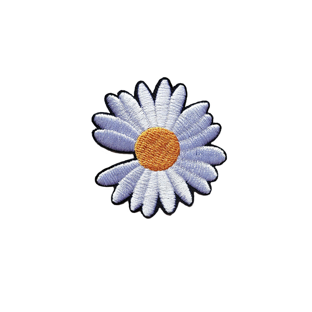 白色小雏菊时尚刺绣贴衣服包包补丁贴装饰贴花自粘贴权志龙gd同款