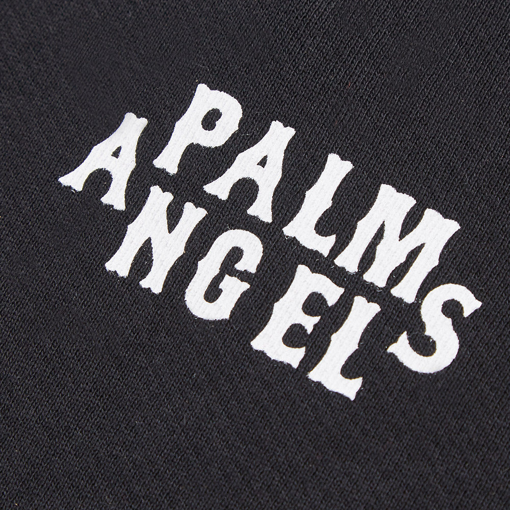 palmangels黑色纯棉花卉印花创意logo秋冬男士卫衣