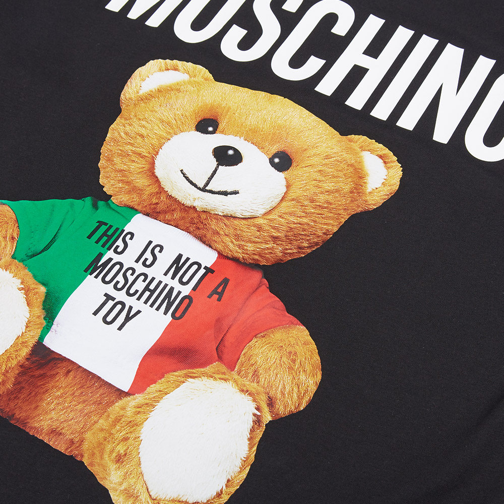 自营moschino经典多色纯棉小熊女士套头卫衣中长卫衣