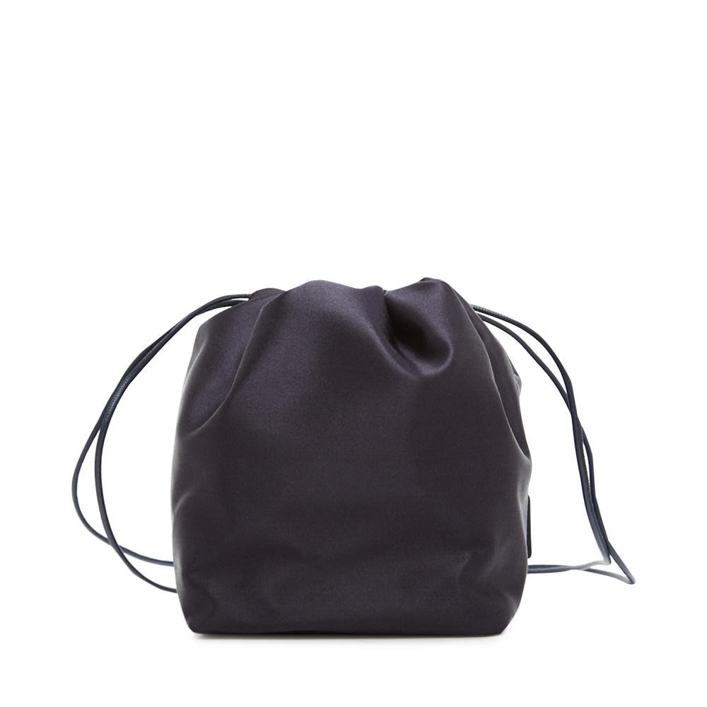 jilsander藏青青色抽绳立体大容量女士斜挎包通用款女包